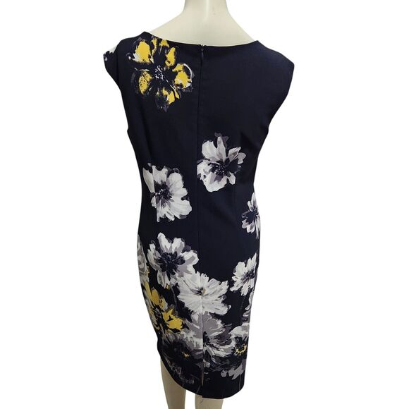 I Le Sheath Pencil Dress Womens SZ 10 Floral Office Bloomcore Summer Bold Work - Picture 3 of 4
